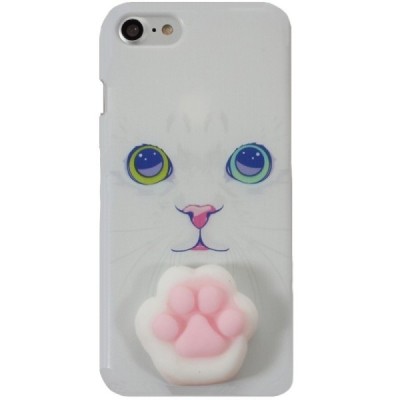Apple iPhone 7 (iPhone 8) „Squezy“ Pėdutė kieto silikono TPU baltas dėklas - nugarėlė / Priedai.lt