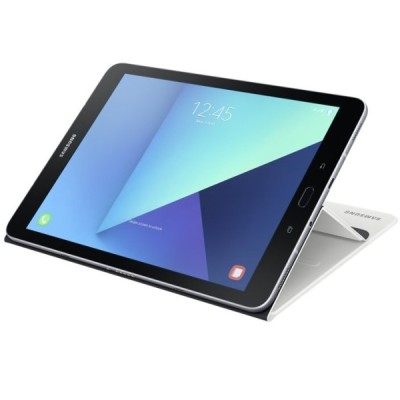 Originalus Samsung Galaxy Tab S3 9.7 (T820, T825) Book Cover atverčiamas baltas odinis dėklas / Priedai.lt