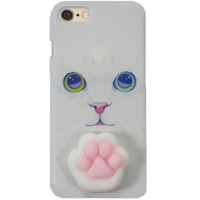 Apple iPhone 6 (6s) „Squezy“ Pėdutė cieta silikona (TPU) balts apvalks / Vacins.lv