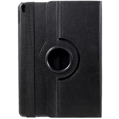 Apple iPad Pro 10.5" (Air 2019) atvēramais melns ādas maciņš, grozās 360° grādu apjomā / Vacins.lv