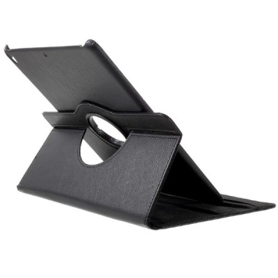 Apple iPad Pro 10.5" (Air 2019) atverčiamas, sukamas 360 laipsnių, juodas odinis dėklas - stovas / Priedai.lt