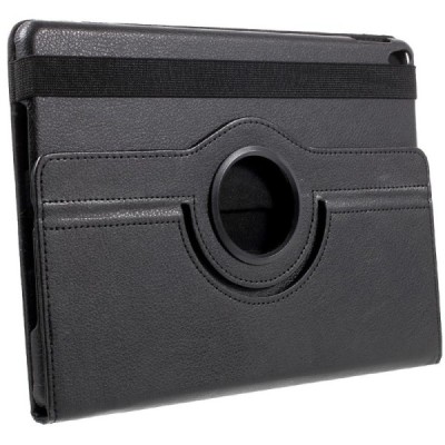 Apple iPad Pro 10.5" (Air 2019) atverčiamas, sukamas 360 laipsnių, juodas odinis dėklas - stovas / Priedai.lt