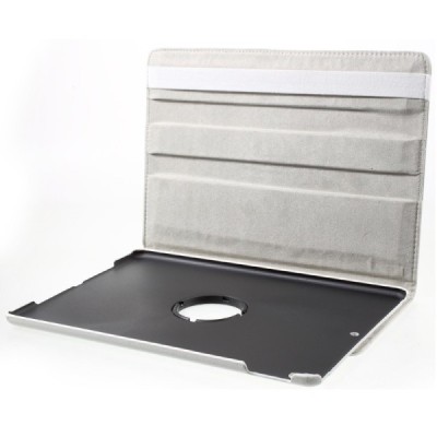 Apple iPad Pro 10.5" (Air 2019) atvēramais balts ādas maciņš, grozās 360° grādu apjomā / Vacins.lv