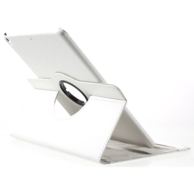 Apple iPad Pro 10.5" (Air 2019) atvēramais balts ādas maciņš, grozās 360° grādu apjomā / Vacins.lv