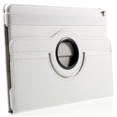 Apple iPad Pro 10.5" (Air 2019) atvēramais balts ādas maciņš, grozās 360° grādu apjomā / Vacins.lv