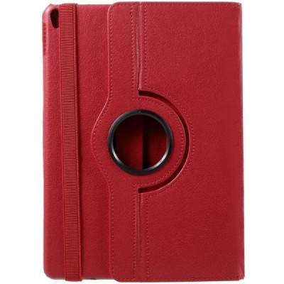 Apple iPad Pro 10.5" (Air 2019) atvēramais sarkans ādas maciņš, grozās 360° grādu apjomā / Vacins.lv