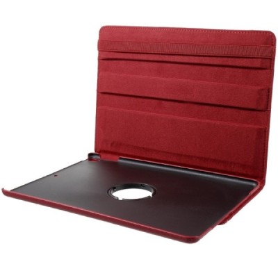 Apple iPad Pro 10.5" (Air 2019) atvēramais sarkans ādas maciņš, grozās 360° grādu apjomā / Vacins.lv