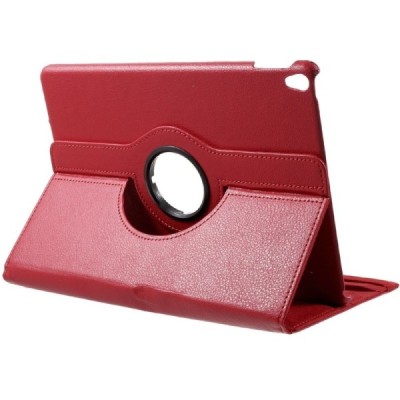 Apple iPad Pro 10.5" (Air 2019) atvēramais sarkans ādas maciņš, grozās 360° grādu apjomā / Vacins.lv