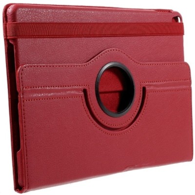 Apple iPad Pro 10.5" (Air 2019) atvēramais sarkans ādas maciņš, grozās 360° grādu apjomā / Vacins.lv