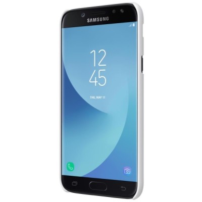 Samsung Galaxy J7 2017 (J730) Nillkin Frosted Shield balts plastmasas apvalks + ekrāna aizsargplēve / Vacins.lv