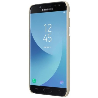Samsung Galaxy J7 2017 (J730) Nillkin Frosted Shield zelta plastmasas apvalks + ekrāna aizsargplēve / Vacins.lv