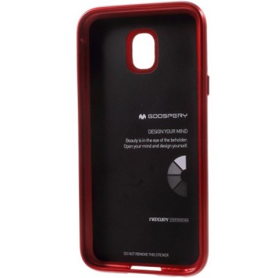 Samsung Galaxy J3 2017 (J330) raudonas Mercury kieto silikono (TPU) dėklas / Priedai.lt