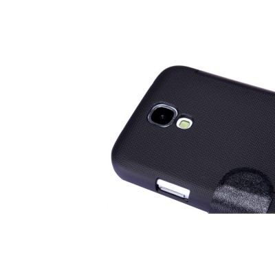 „Nillkin“ Victory juodas odinis s view atverčiamas Samsung Galaxy S4 i9500, i9505 dėklas (dėkliukas, knygutė) / Priedai.lt