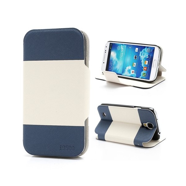 „Unique Series“ atvērams maciņš - balts, zils (Galaxy S4)