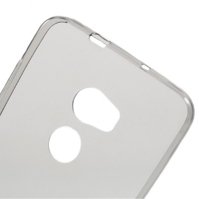 HTC One X10 dzidrs (caurspīdīgs) cieta silikona TPU pasaulē planākais pelēks apvalks / Vacins.lv