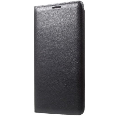 Samsung Galaxy J3 2017 (J330) melns atvēramais Flip Wallet ādas maciņš - maks / Vacins.lv