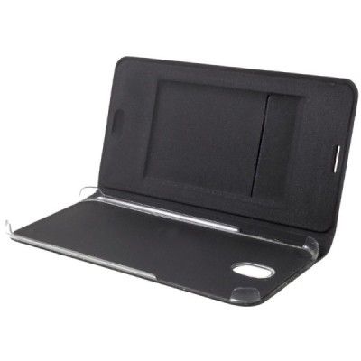 Samsung Galaxy J3 2017 (J330) melns atvēramais Flip Wallet ādas maciņš - maks / Vacins.lv