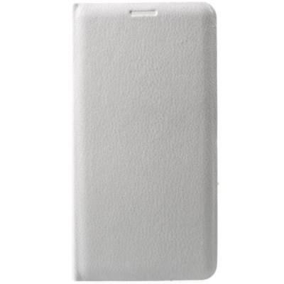 Samsung Galaxy J3 2017 (J330) baltas odinis atverčiamas Flip Wallet dėklas - piniginė / Priedai.lt