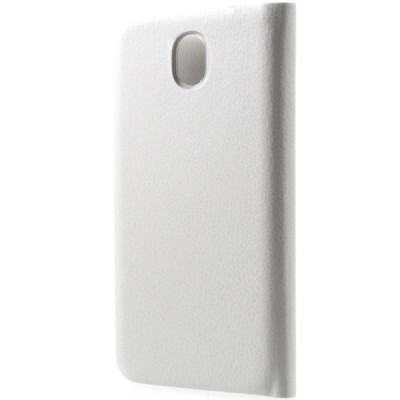 Samsung Galaxy J3 2017 (J330) baltas odinis atverčiamas Flip Wallet dėklas - piniginė / Priedai.lt