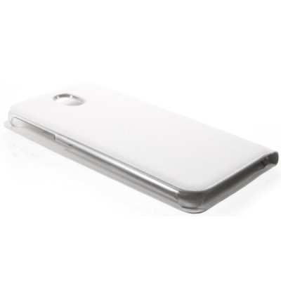 Samsung Galaxy J3 2017 (J330) baltas odinis atverčiamas Flip Wallet dėklas - piniginė / Priedai.lt