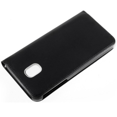 Samsung Galaxy J3 2017 (J330) juodas atverčiamas „View Window“ dėklas su langeliu / Priedai.lt