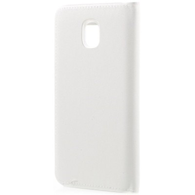 Samsung Galaxy J3 2017 (J330) baltas atverčiamas „View Window“ dėklas su langeliu / Priedai.lt