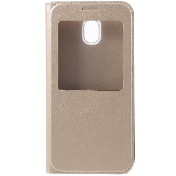 „View Window“ atverčiamas dėklas - auksinis (Galaxy J3 2017)