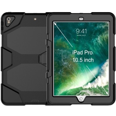 Apple iPad Pro 10.5" (Air 2019) pastiprinātas aizsardzības melns apvalks / Vacins.lv