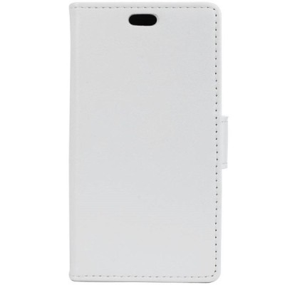 Samsung Galaxy J3 2017 (J330) atverčiamas baltas odinis dėklas - piniginė / Priedai.lt