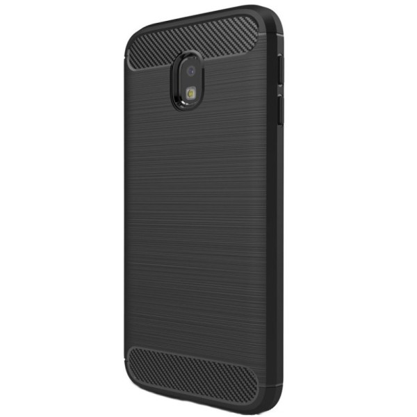 „Carbon“ kieto silikono (TPU) dėklas - juodas (Galaxy J3 2017)