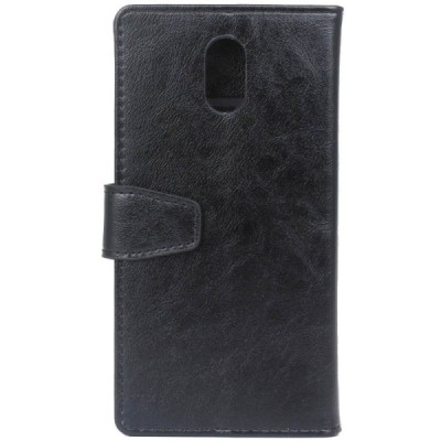 Samsung Galaxy J7 2017 (J730) atverčiamas juodas odinis dėklas - piniginė / Priedai.lt