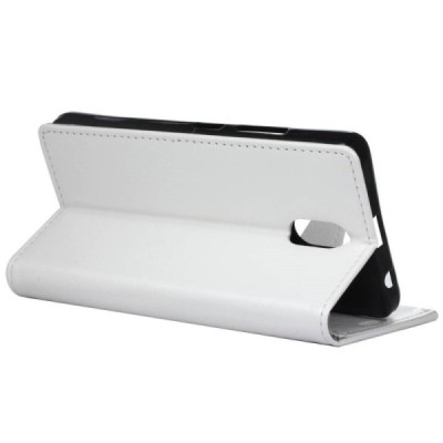 Galaxy J7 2017 (J730) atvēramais ādas balts maciņš (maks) / Vacins.lv