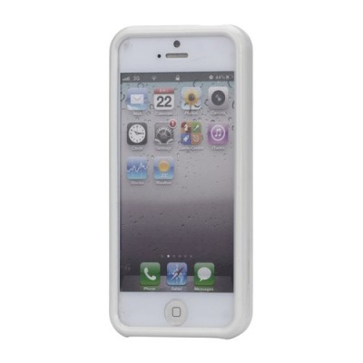 Baltas Snap-on plastikinis Apple iPhone SE (5, 5s) dėklas (dėkliukas, nugarėlė) / Priedai.lt