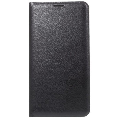 Samsung Galaxy J7 2017 (J730) melns atvēramais Flip Wallet ādas maciņš - maks / Vacins.lv