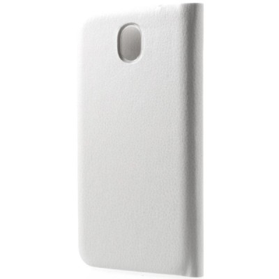 Samsung Galaxy J7 2017 (J730) balts atvēramais Flip Wallet ādas maciņš - maks / Vacins.lv