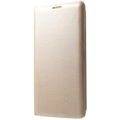 Samsung Galaxy J7 2017 (J730) auksinis odinis atverčiamas Flip Wallet dėklas - piniginė / Priedai.lt