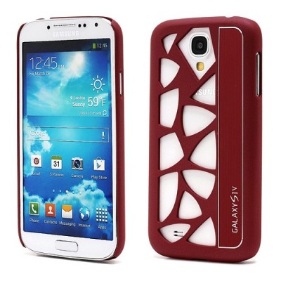 Samsung Galaxy S IV modernus raudonas dėklas (dėkliukas, nugarėlė) / Priedai.lt