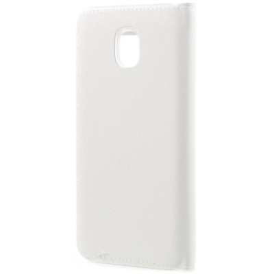 Samsung Galaxy J7 2017 (J730) baltas atverčiamas „View Window“ dėklas su langeliu / Priedai.lt
