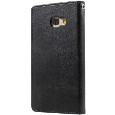 „Mercury“ Goospery Samsung Galaxy A7 2017 (A720) melns ādas maciņš / Vacins.lv