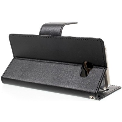 „Mercury“ Goospery Samsung Galaxy A7 2017 (A720) melns ādas maciņš / Vacins.lv