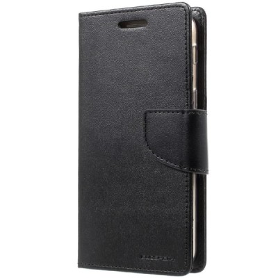 „Mercury“ Goospery Samsung Galaxy A7 2017 (A720) melns ādas maciņš / Vacins.lv