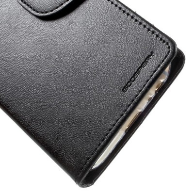 „Mercury“ Goospery Samsung Galaxy A7 2017 (A720) melns ādas maciņš / Vacins.lv