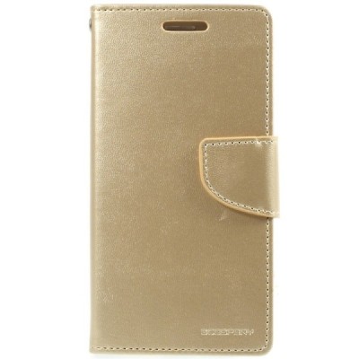 „Mercury“ Goospery Samsung Galaxy A7 2017 (A720) zelta ādas maciņš / Vacins.lv