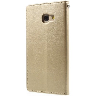 „Mercury“ Goospery Samsung Galaxy A7 2017 (A720) zelta ādas maciņš / Vacins.lv