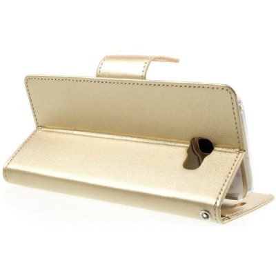 „Mercury“ Goospery Samsung Galaxy A7 2017 (A720) zelta ādas maciņš / Vacins.lv