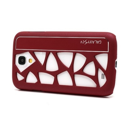 Samsung Galaxy S IV modernus raudonas dėklas (dėkliukas, nugarėlė) / Priedai.lt