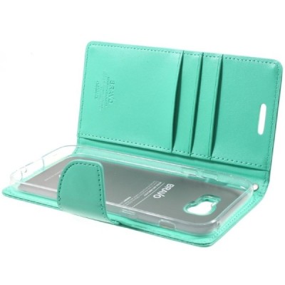 „Mercury“ Goospery Samsung Galaxy A7 2017 (A720) piparmētru ādas maciņš / Vacins.lv