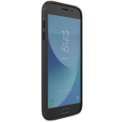 Samsung Galaxy J7 2017 (J730) „Carbon“ cieta silikona (TPU) melns apvalks / vacins.lv