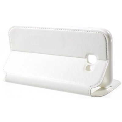 Roar Noble atverčiamas Samsung Galaxy A7 2017 (A720) baltas odinis dėklas / Priedai.lt