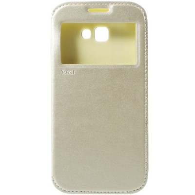 Roar Noble atverčiamas Samsung Galaxy A7 2017 (A720) auksinis odinis dėklas / Priedai.lt